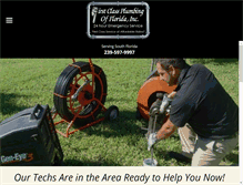 Tablet Screenshot of firstclassplumbinginc.com